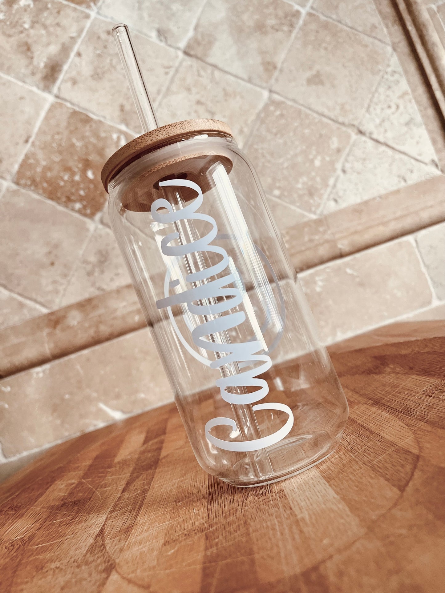 Personalized Beer Can Glass