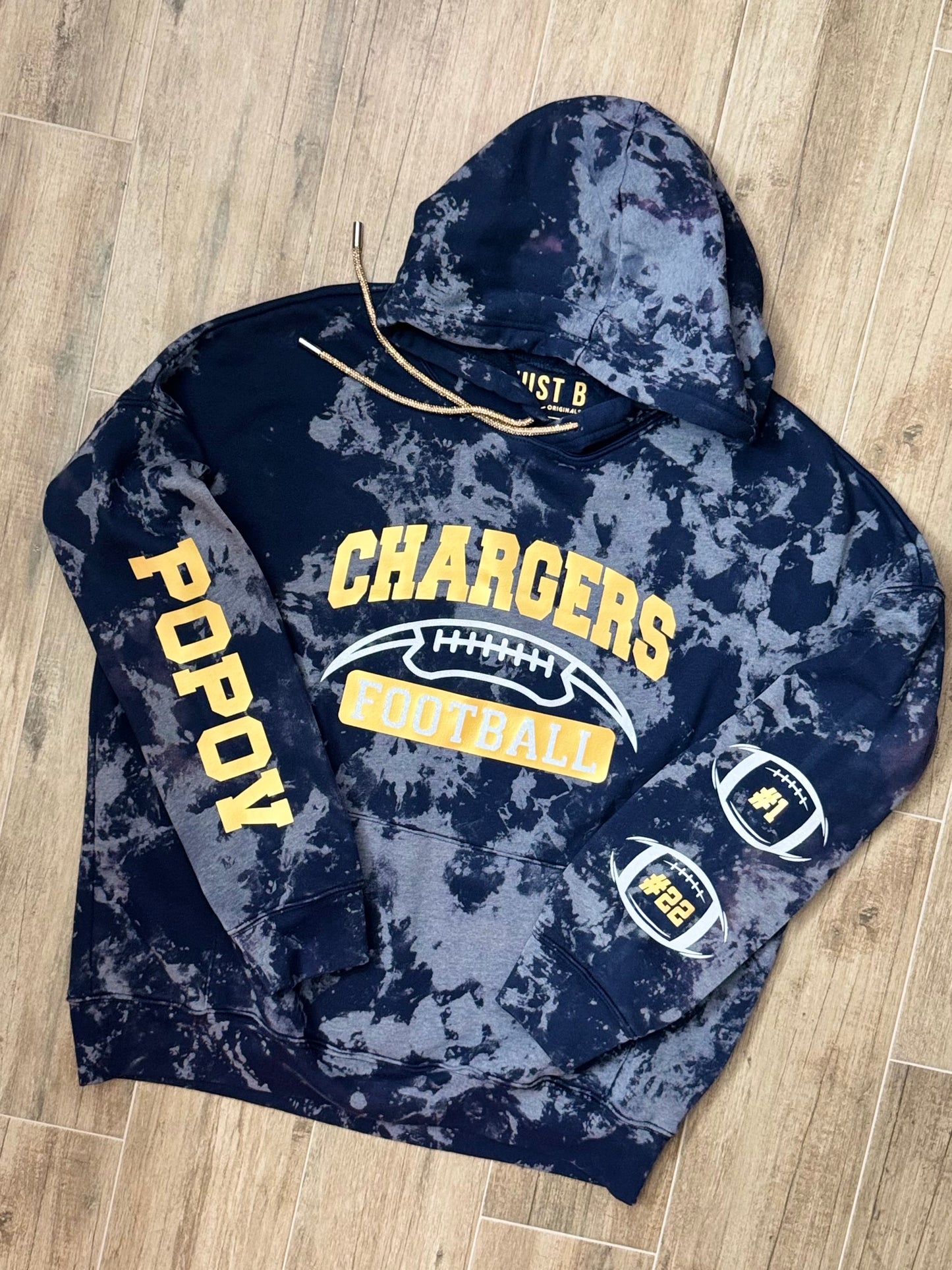 "Chargers" Football Hooded Sweatshirt