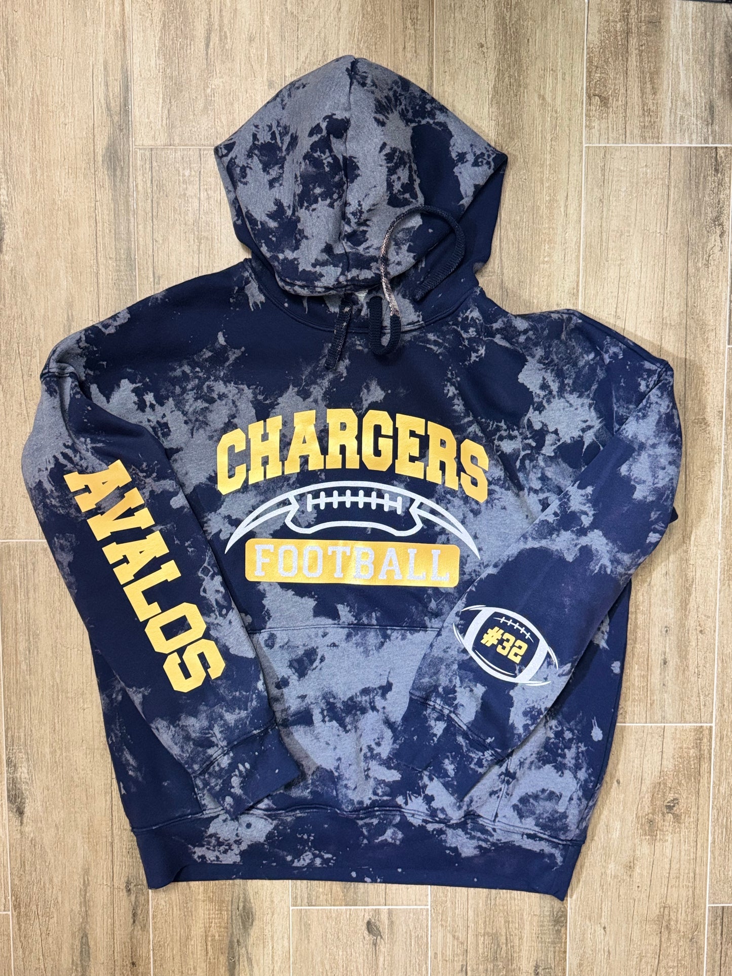 "Chargers" Football Hooded Sweatshirt